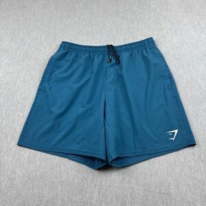 Gymshark Shorts Mens Large Blue Arrival 7" Slim Fit Athletic Gym Running Active